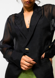 Sheer Organza Blazer