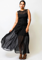 Sheer Organza Midi Dress