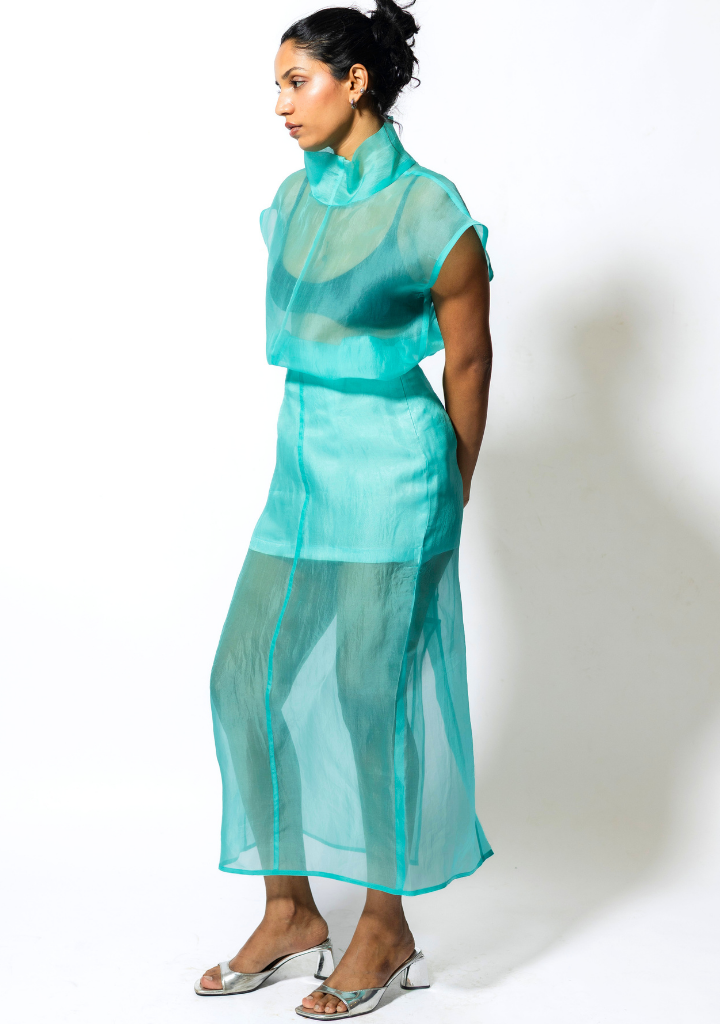 Sheer Midi Skirt
