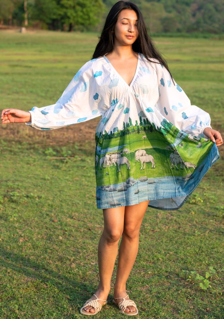 Shepherd Gathered Dress – NETE.IN