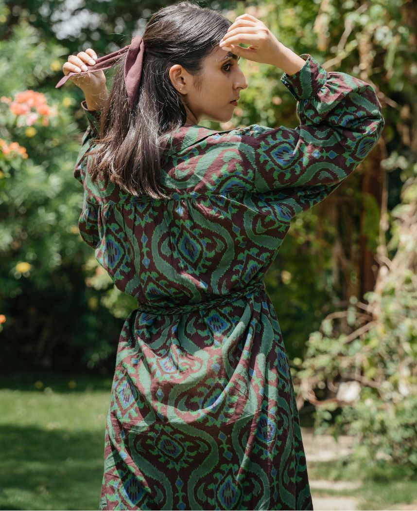 Ikat Shirt Dress
