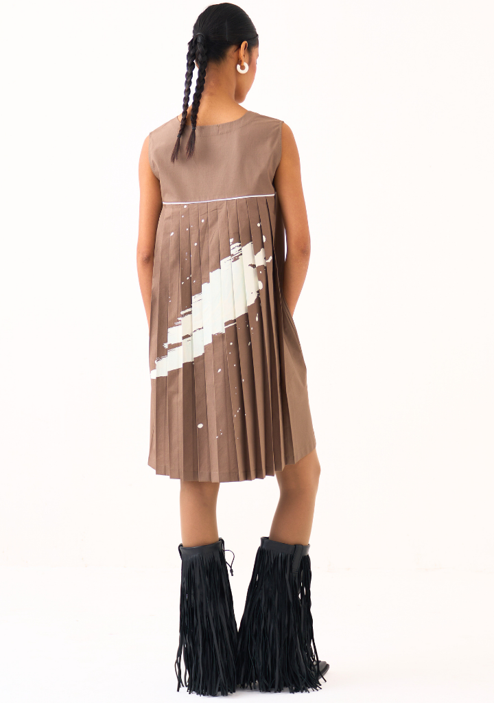 Short Back Pleat Dress