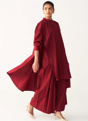 Side Button Tunic Set