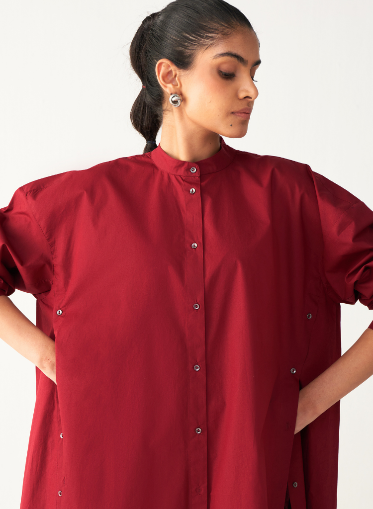 Side Button Tunic Set