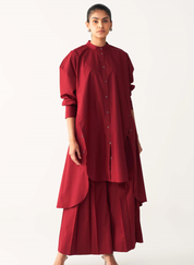 Side Button Tunic Set