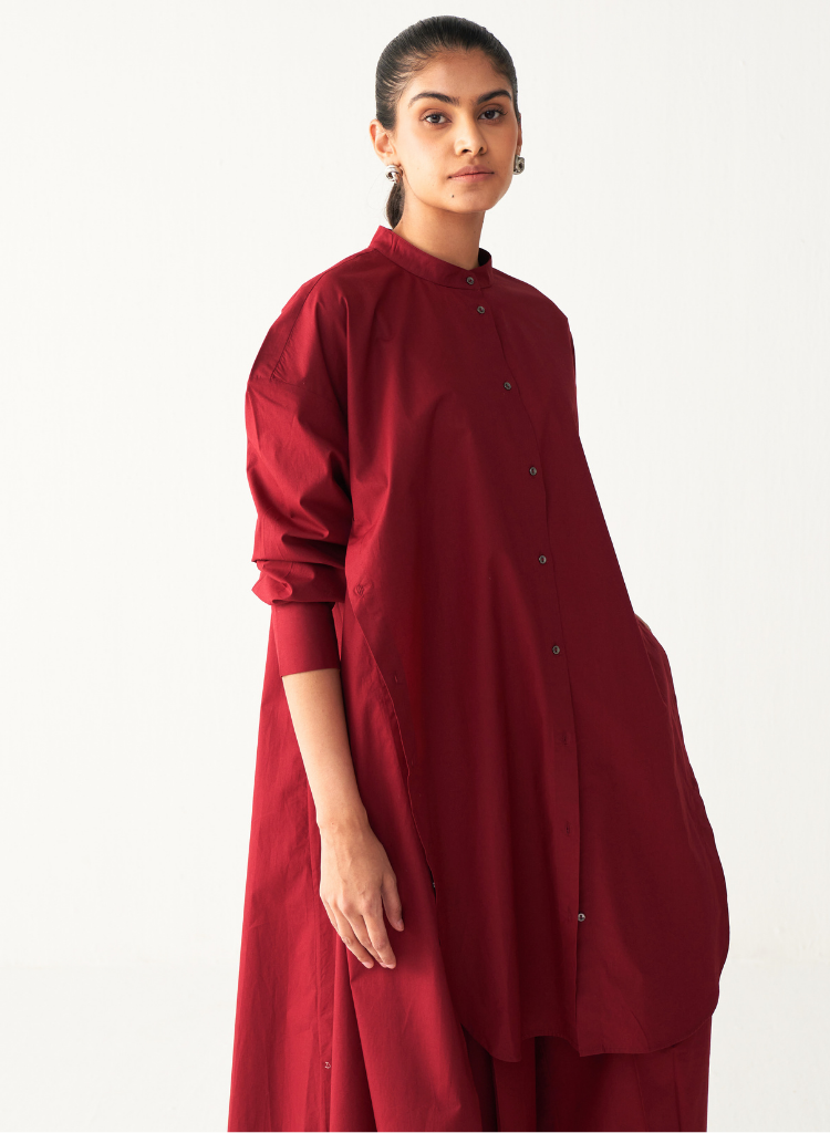 Side Button Tunic Set