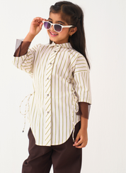 Side Drawstring Shirt Set