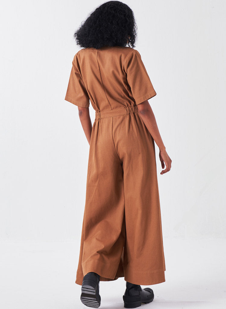 Side Elastic Waist Jumpsuit