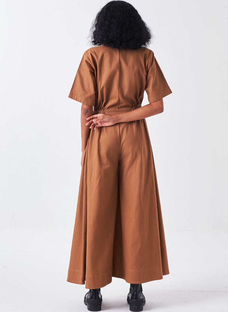Side Elastic Waist Jumpsuit