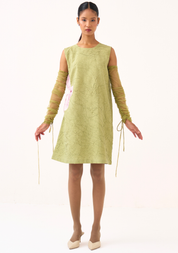 Side Floral Drawstring Dress