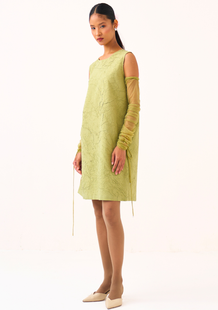 Side Floral Drawstring Dress