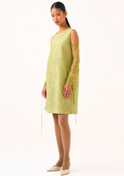 Side Floral Drawstring Dress