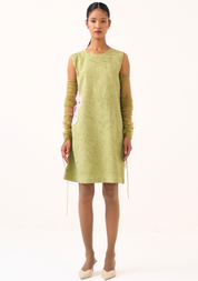 Side Floral Drawstring Dress