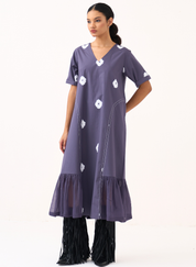 Side U-Gather Block Dress