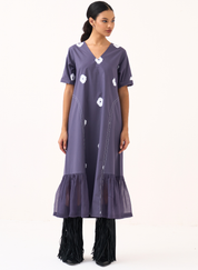 Side U-Gather Block Dress