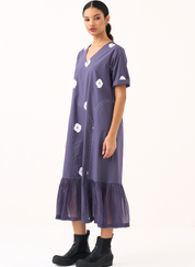 Side U-Gather Block Dress