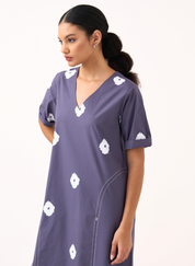 Side U-Gather Block Dress