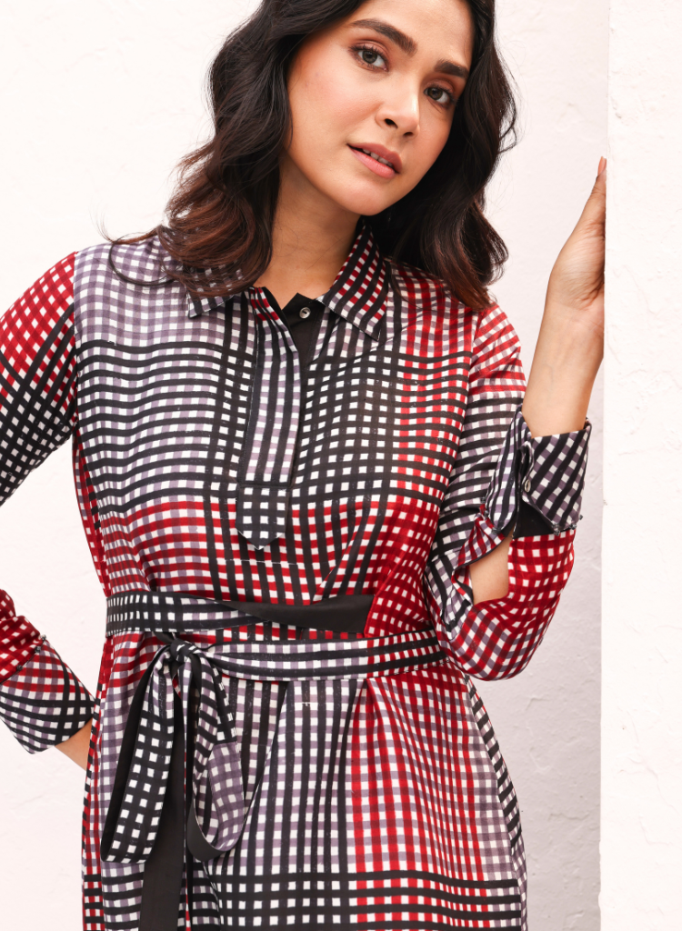 Silk Tie Dress