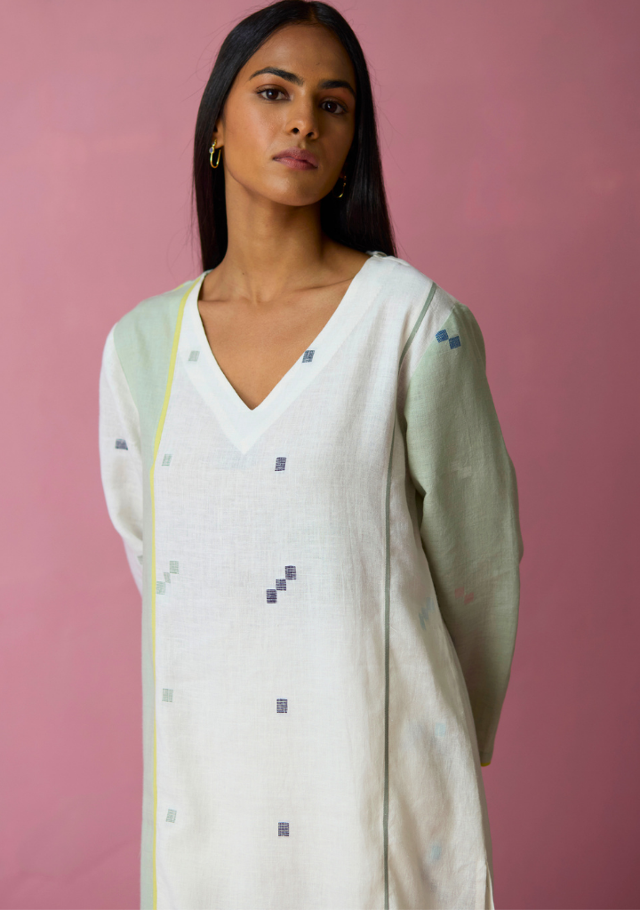 Siza Colour Block Kurta Set