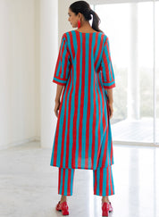 Sky Fire Appliqué Kurta Set