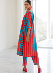 Sky Fire Appliqué Kurta Set