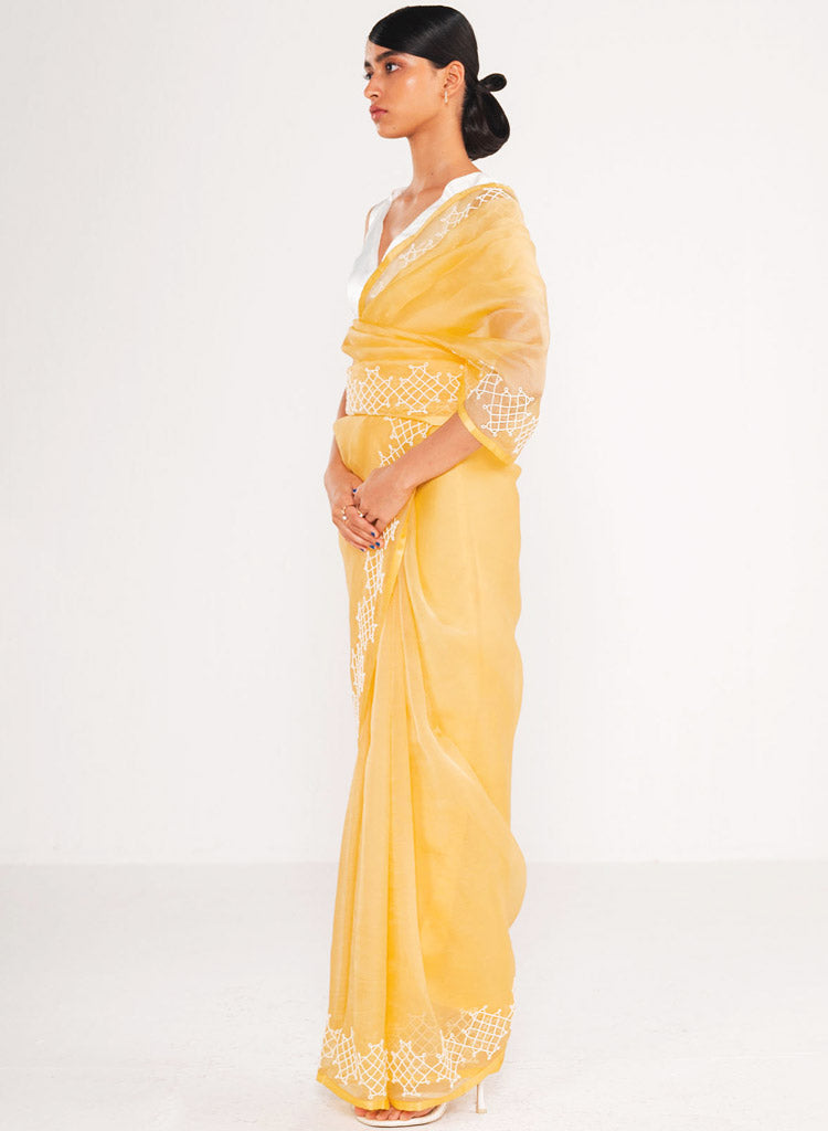 Sky Fire Saree