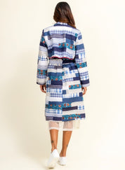 Sky Patchwork Trench