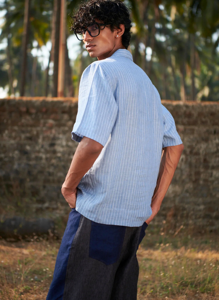 Pinstripe Popover Shirt