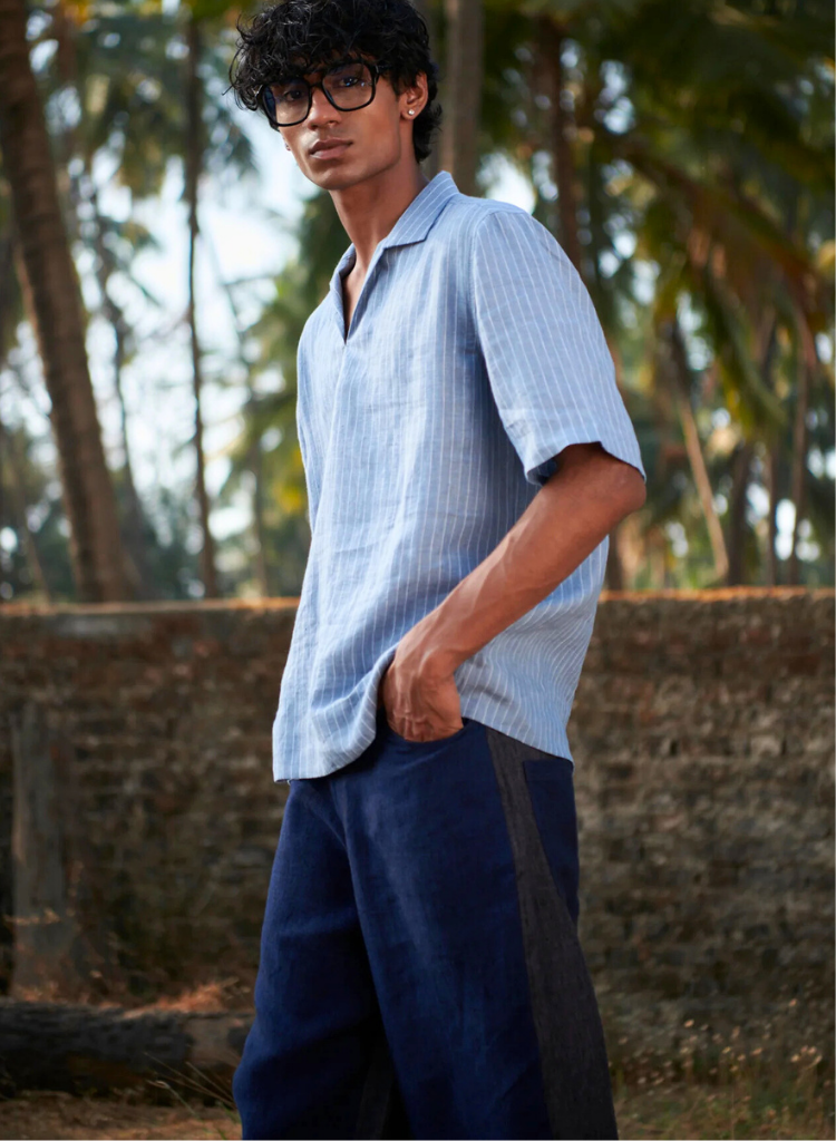 Pinstripe Popover Shirt