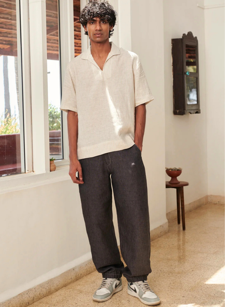 Pinstripe Popover Shirt