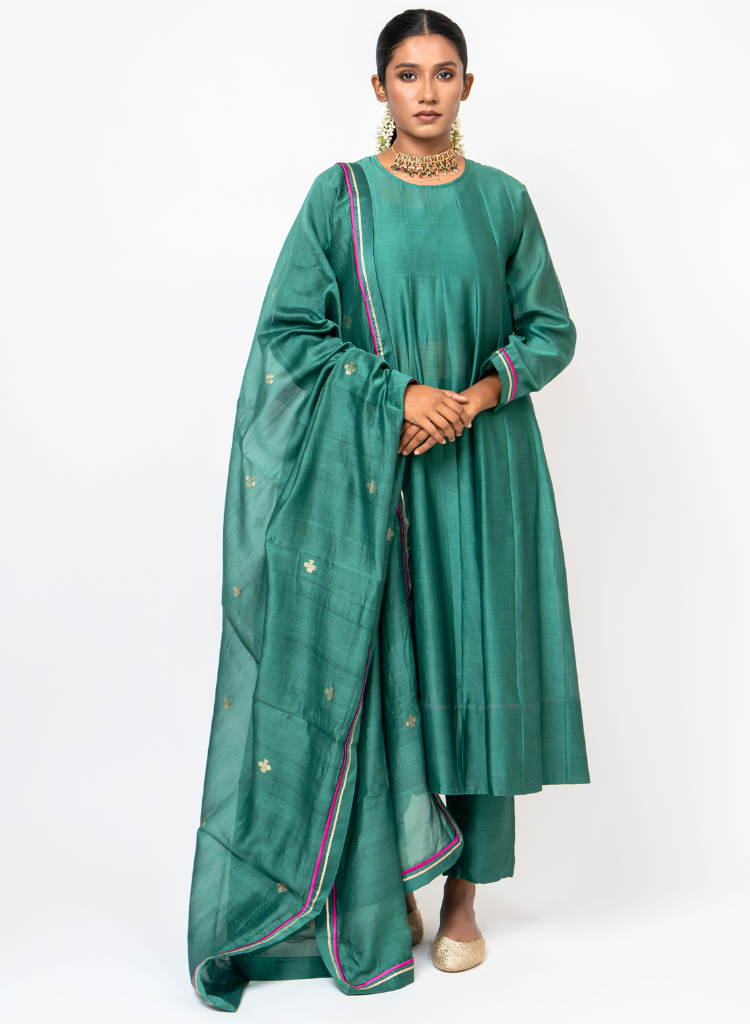 Sky & Water Anarkali Set