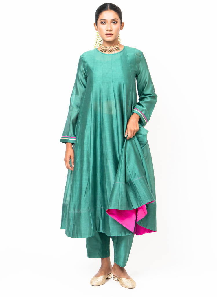 Sky & Water Anarkali Set