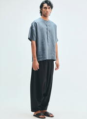 Slate Panelled Shirt Kurta