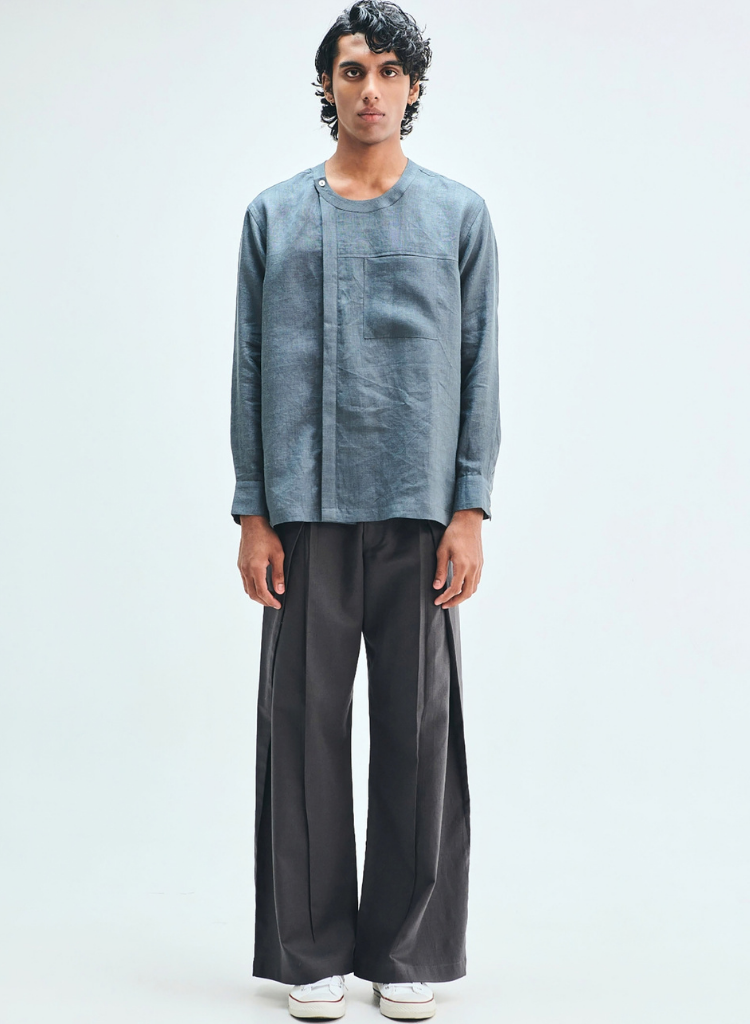 Slate Side Placket Shirt