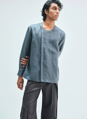 Slate Side Placket Shirt