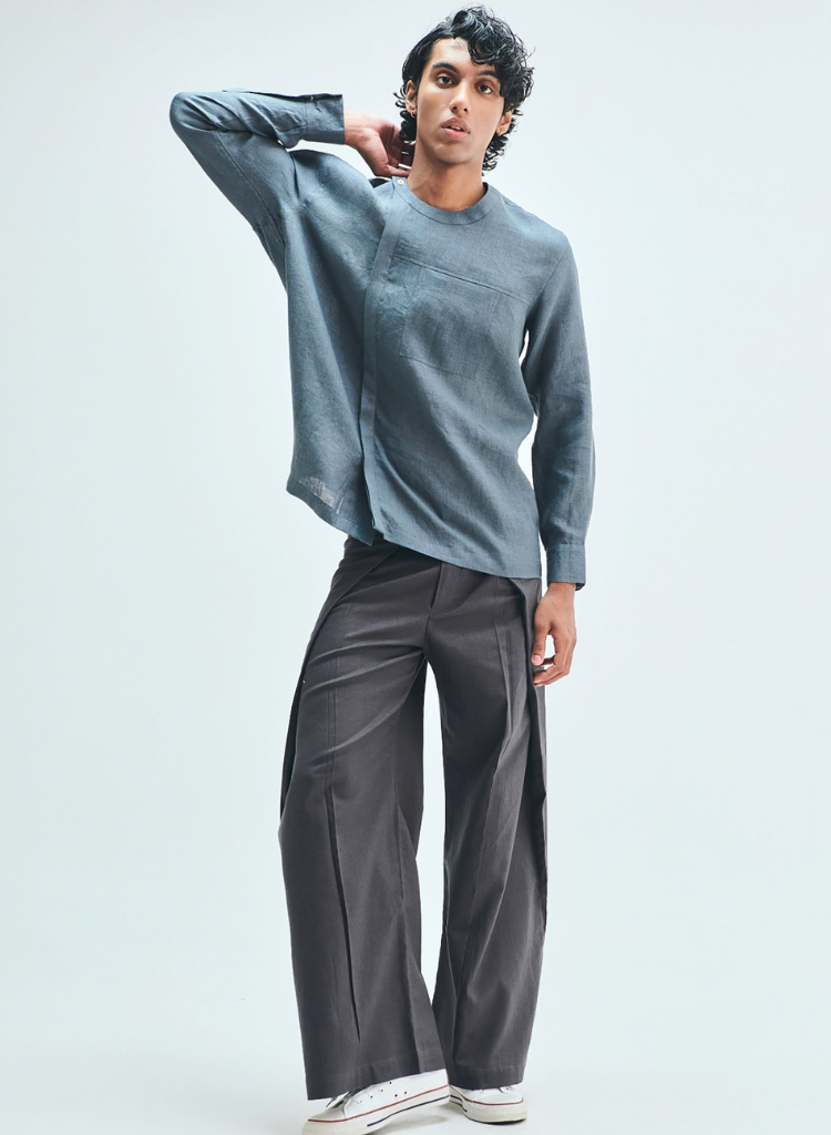 Slate Side Placket Shirt