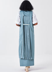 Sleeveless Back Pleat Jacket