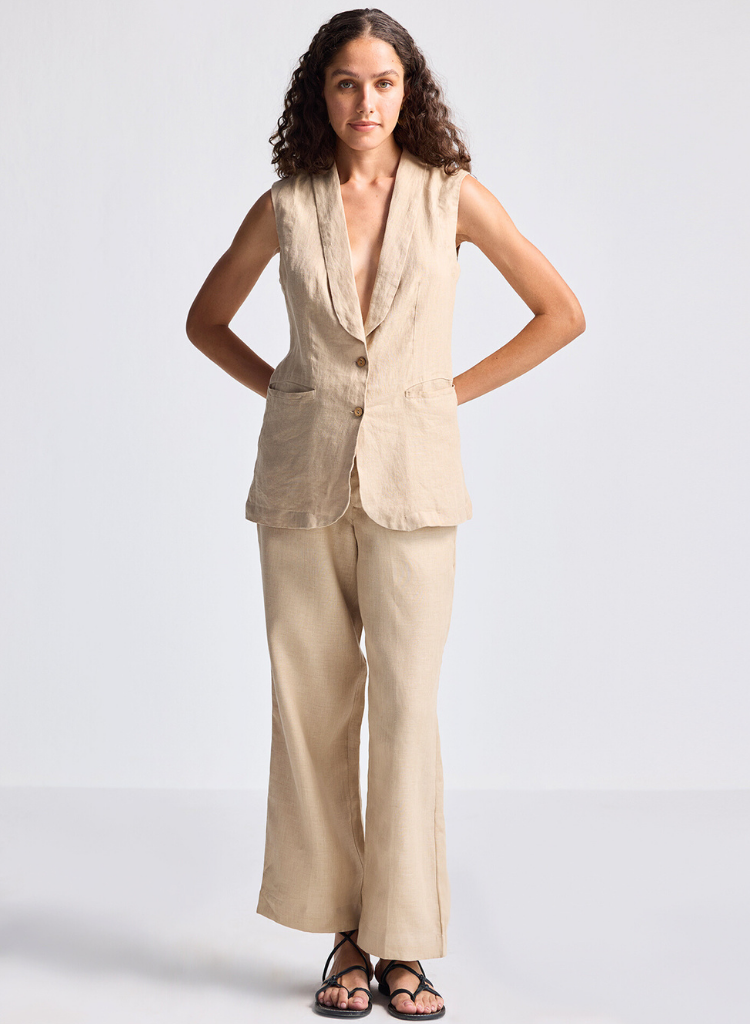 Sleeveless Hemp Jacket