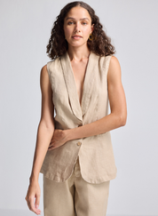 Sleeveless Hemp Jacket