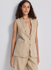 Sleeveless Hemp Jacket