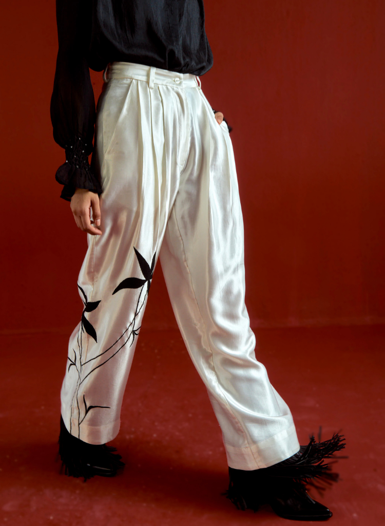 Smocking Detail Shirt Set