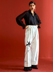 Smocking Detail Shirt Set