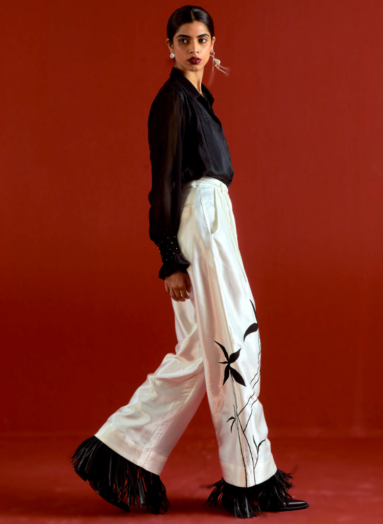 Smocking Detail Shirt Set