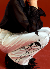 Smocking Detail Shirt Set