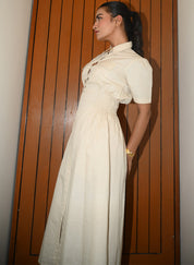 Smocking Trench Dress