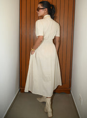 Smocking Trench Dress