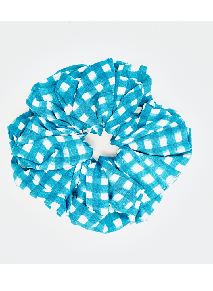 Soro Check Scrunchie