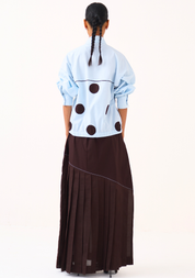 Splash Print Pleated Skirt Set