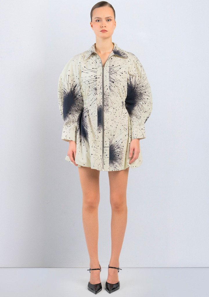 Splatter Bubble Hem Dress