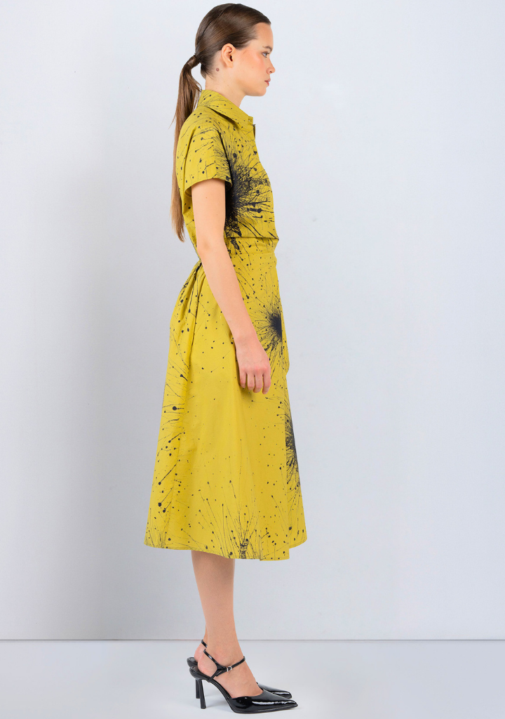 Splatter Wrap Dress